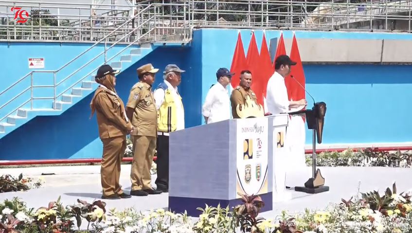 Presiden Jokowi Resmikan Sistem Penyediaan Air Minum di Kota Bandar Lampung